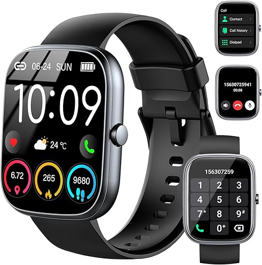 Smart Watch(Answer/Make Call) Watch For Men Women, 1.85&Quot; Fitness Tracker Smartwatch With Heart Rate Sleep Blood Oxygen Monitor Pedometer, Fitness Watch 110+ Sport Mode Activity Tracker For Android Ios