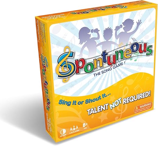 Spontuneous - The Song Game - Sing It Or Shout It - Talent Not Required - Family Party Board Game…