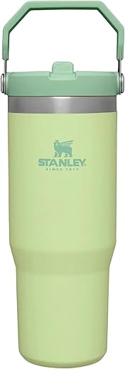 Stanley Iceflow Stainless Steel Tumbler With Straw - Vacuum Insulated Water Bottle For Home, Office Or Car - Reusable Cup, Leakproof Flip -Cold For 12 Hours Or Iced For 2 Days (Citron), 30Oz