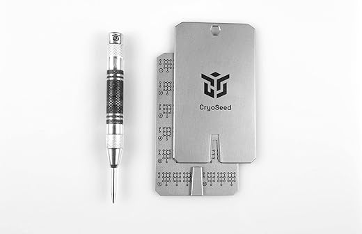 Steel Crypto Cold Storage Seed Backup, Compatible With All Bip39 Hardware &Amp; Software Wallets, Ledger, Trezor, Keepkey, Coldcard, Supports Up To 24 Words