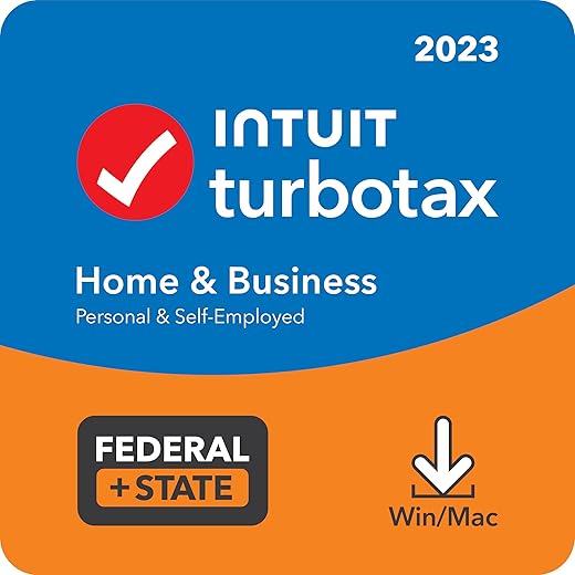 Turbotax Home &Amp; Business 2023 Tax Software, Federal &Amp; State Tax Return [Amazon Exclusive] [Pc/Mac Download]