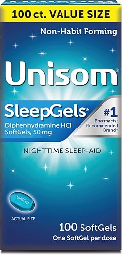 Unisom Nighttime Sleep-Aid Gels, Diphenhydramine Hci, 100 Count