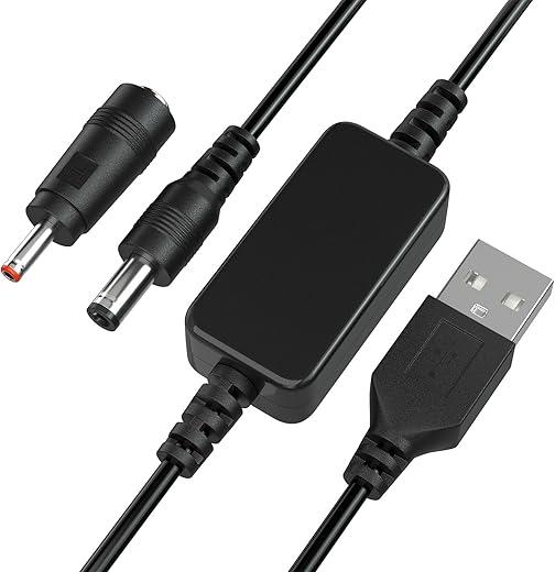 Usb To 12V, Drok 5V To 12V Usb Boost Converter, Usb Cable Dc 5V Step Up To 12V, 1A Power Regulator Line With 5.5Mm Port 1.2 Meter Length