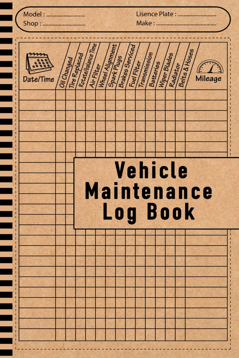 Vehicle Maintenance Log Book: 3-In-1 Record Car Service, Auto Log Book , Oil Change, Fuel, Mileage And Expenses, And More For Multiple Cars | Small Size 6 X 9 In | 120 Pages