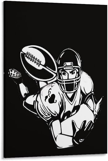 Vintage Style Rugby Sports Print - Great Addition To Any Sports Memorabilia Collection Canvas Art Poster And Wall Art Picture Print Modern Family Bedroom Decor Posters 20X30Inch(50X75Cm)