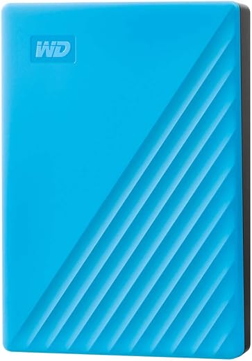 Western Digital Wd 4Tb My Passport Portable External Hard Drive With Backup Software And Password Protection, Blue - Wdbpkj0040Bbl-Wesn