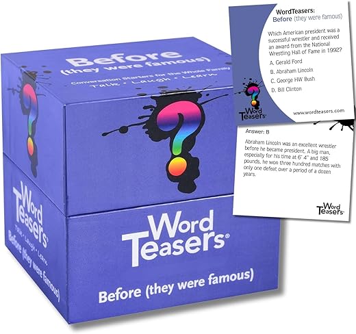 ? Word Teasers Before (They Were Famous) - Pop Culture Trivia Game - Fun Famous People Game About Music, Movie &Amp; Other Celebrities - Conversation Cards For Pop Culture Fans - 150 Questions