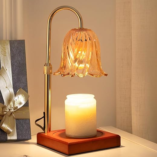 Godonlif Candle Warmer Lamp With Timer Dimmable, Birthday Gifts For Women Mom, House Warming Gifts New Home Decor, Wax Melt Warmer For Jar Candles With 2 Bulbs