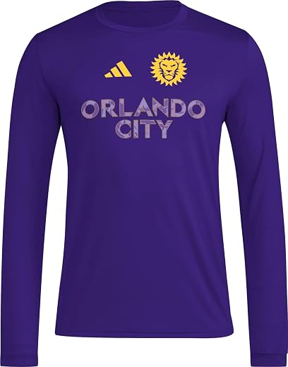 Adidas Men'S Orlando City Sc Pre-Game Long Sleeve T-Shirt